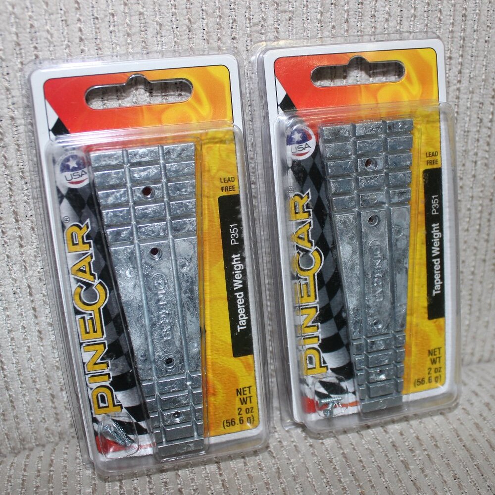 3/55❤️2x Pinecar Woodland Scenics Tapered Weights With Screws 2 oz 56.6 g